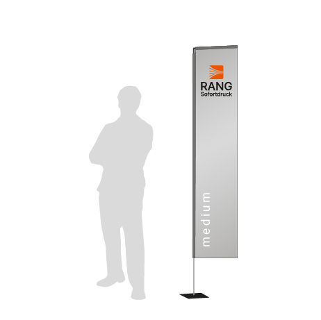 Beachflag Rechteck | Medium (300 cm) | einseitig bedruckt