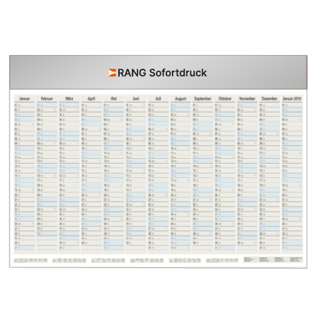 Jahresplaner – einseitig