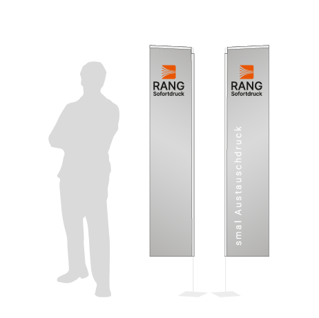 Beachflag Rechteck Austauschdruck | Small (200 cm) | beidseitig bedruckt