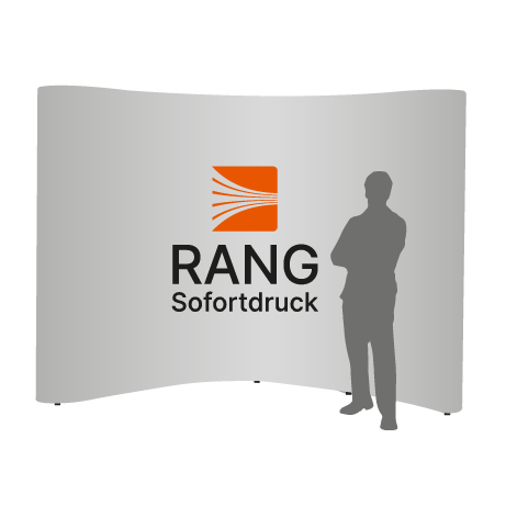 Pop-Up Faltwand | 4 x 3 Felder gebogen | einseitig bedruckt