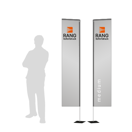 Beachflag Rechteck | Medium (300 cm) | beidseitig bedruckt